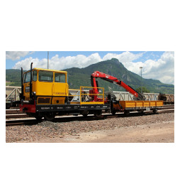 Rivarossi HR2909 -Drezyna KLV53 z dźwigiem i wagonem,RFI, FS, epoka V-VI, H0