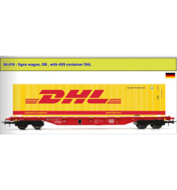 B - models 54.416 - Wagon kontenerowy typu Sgns z kontenerem DHL , DB, epoka VI, H0