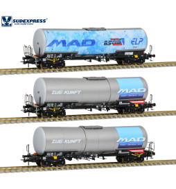 Sudexpress S783905 - Zestaw 3 cystern Zacns, SBSAS, epoka VI, H0