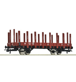 Roco 6600148 - Wagon platforma z kłonicami PKP, ep. III