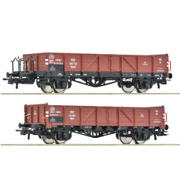 Roco 6600150 - Zestaw 2 wagonów węglarek PKP, ep. III