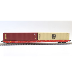 Igra Model 96010092 - Wagon platforma Sggnss RailCargo z kontenerami  MSC + Gold, epoka VI, H0